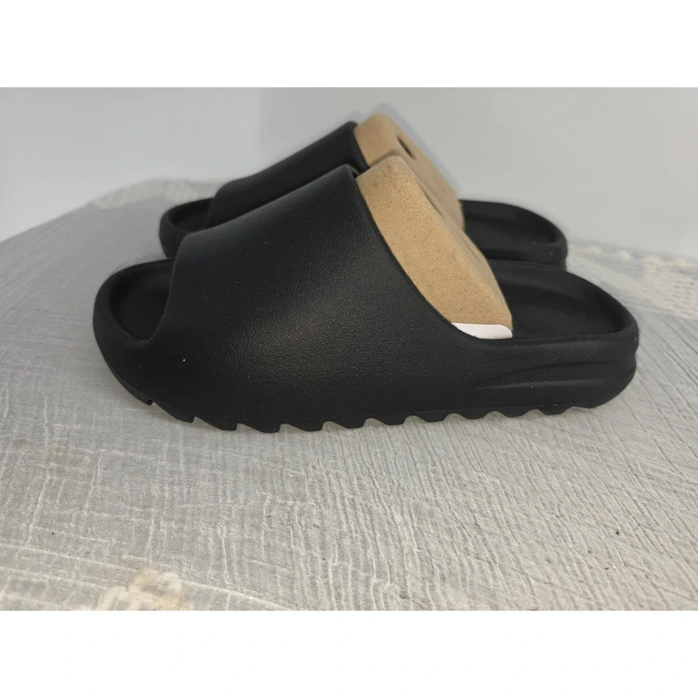 Mens Black Foam Slide Sandals Open Toe Platform Comfort Slides YS-01 Size 10US